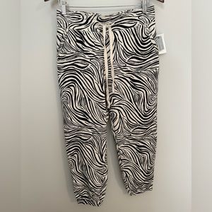 Anthropologie Petites Daily Practice Zebra Drawstring Pants